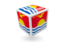 Kiribati. Cube icon. Download icon.