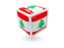 Lebanon. Cube icon. Download icon.