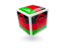 Malawi. Cube icon. Download icon.