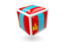 Mongolia. Cube icon. Download icon.