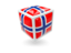 Norway. Cube icon. Download icon.