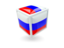 Russia. Cube icon. Download icon.