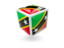 Saint Kitts and Nevis. Cube icon. Download icon.