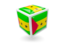 Sao Tome and Principe. Cube icon. Download icon.
