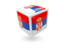 Serbia. Cube icon. Download icon.