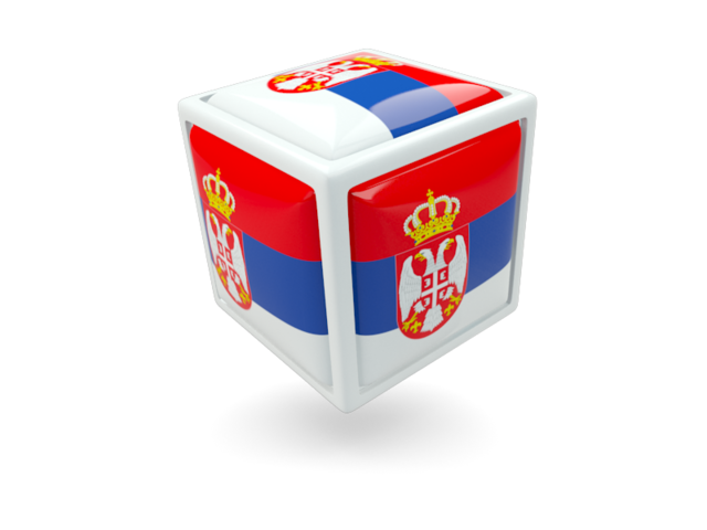 Иконка-кубик. Скачать флаг. Сербия