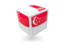 Singapore. Cube icon. Download icon.