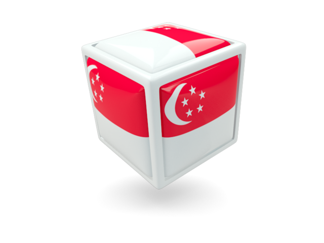 Иконка-кубик. Скачать флаг. Сингапур