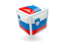 Slovenia. Cube icon. Download icon.