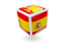 Spain. Cube icon. Download icon.
