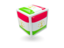 Tajikistan. Cube icon. Download icon.