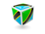 Tanzania. Cube icon. Download icon.