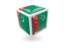 Turkmenistan. Cube icon. Download icon.