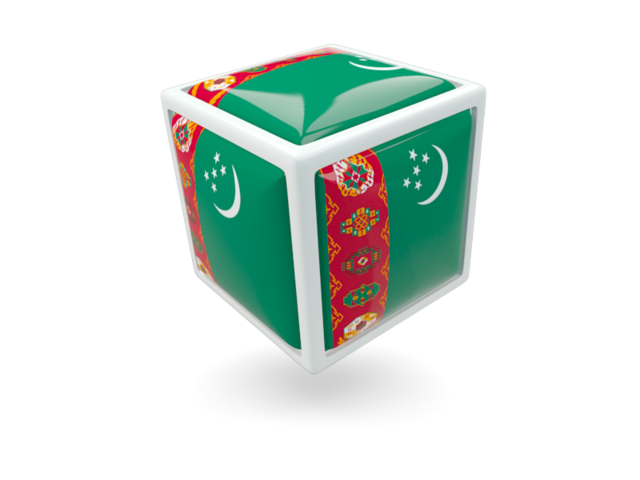 Cube icon. Download flag icon of Turkmenistan at PNG format