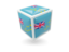 Tuvalu. Cube icon. Download icon.