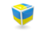 Ukraine. Cube icon. Download icon.