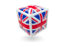 United Kingdom. Cube icon. Download icon.