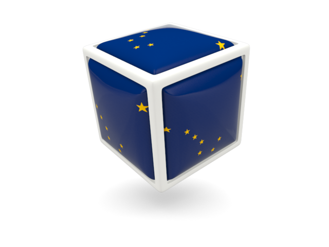 Cube icon. Download flag icon of Alaska