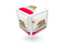 Flag of state of California. Cube icon. Download icon