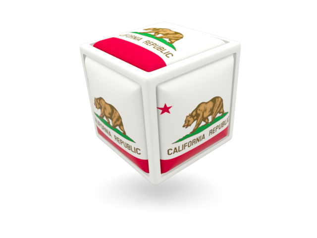 Cube icon. Download flag icon of California