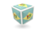 Flag of state of Delaware. Cube icon. Download icon