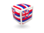 Flag of state of Hawaii. Cube icon. Download icon