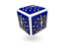Flag of state of Indiana. Cube icon. Download icon