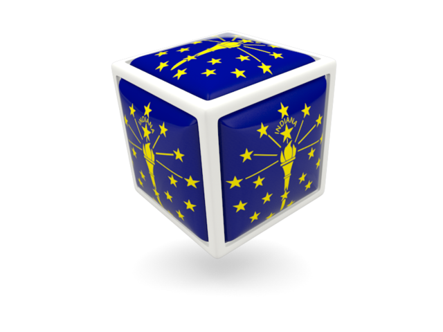 Cube icon. Download flag icon of Indiana