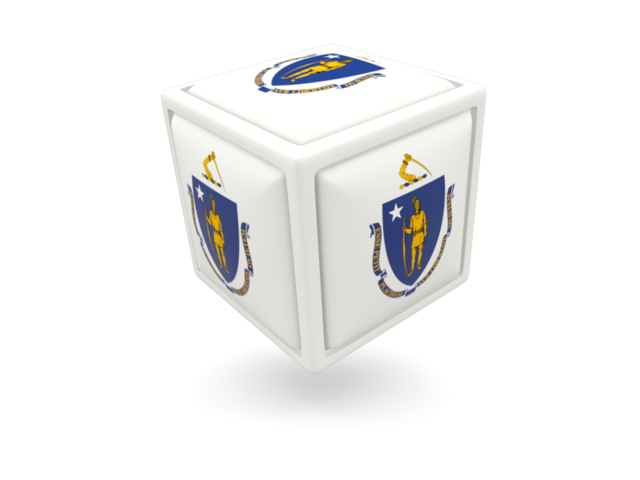 Cube icon. Download flag icon of Massachusetts