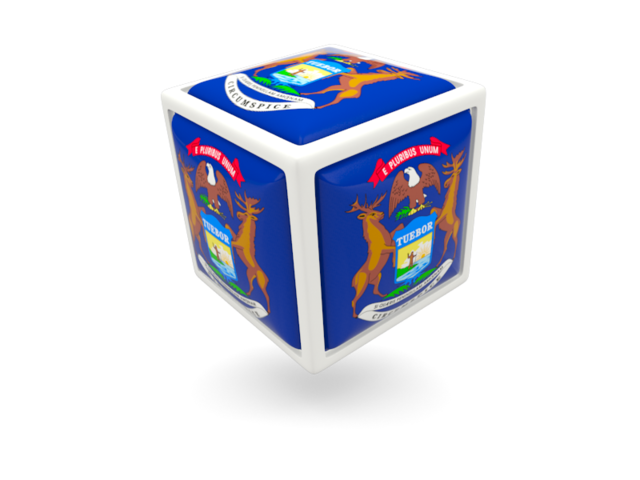 Cube icon. Download flag icon of Michigan