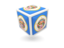 Flag of state of Minnesota. Cube icon. Download icon