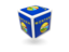 Flag of state of Montana. Cube icon. Download icon