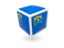 Flag of state of Nevada. Cube icon. Download icon