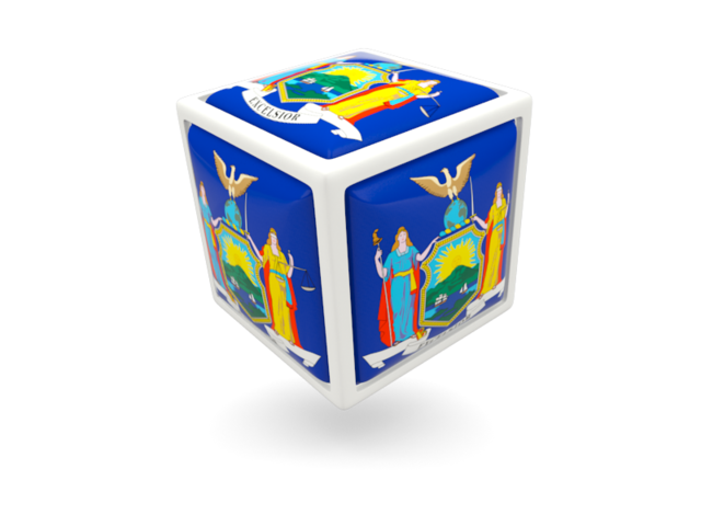 Cube icon. Download flag icon of New York