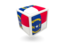 Flag of state of North Carolina. Cube icon. Download icon