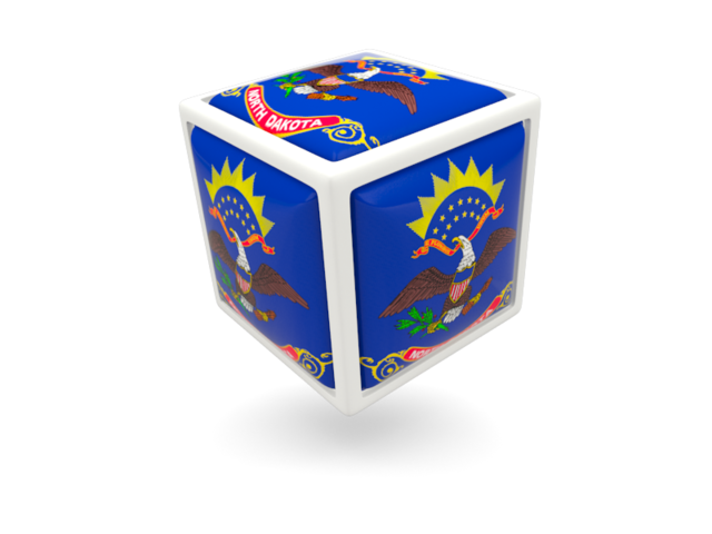 Cube icon. Download flag icon of North Dakota