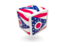 Flag of state of Ohio. Cube icon. Download icon