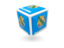 Flag of state of Oklahoma. Cube icon. Download icon