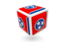 Flag of state of Tennessee. Cube icon. Download icon