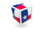 Flag of state of Texas. Cube icon. Download icon