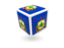 Flag of state of Vermont. Cube icon. Download icon