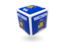 Flag of state of Wisconsin. Cube icon. Download icon