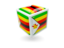 Zimbabwe. Cube icon. Download icon.