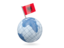 Albania. Earth with flag pin. Download icon.