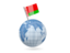 Belarus. Earth with flag pin. Download icon.