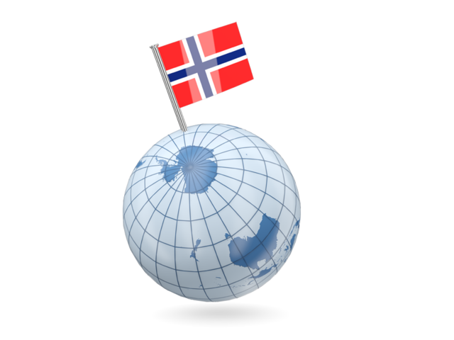 Earth with flag pin. Download flag icon of Bouvet Island at PNG format