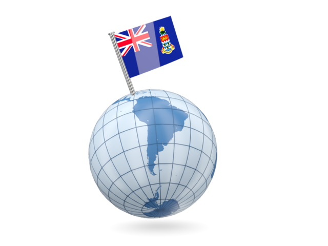 Earth with flag pin. Download flag icon of Cayman Islands at PNG format