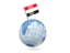 Egypt. Earth with flag pin. Download icon.