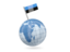 Estonia. Earth with flag pin. Download icon.