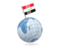 Iraq. Earth with flag pin. Download icon.